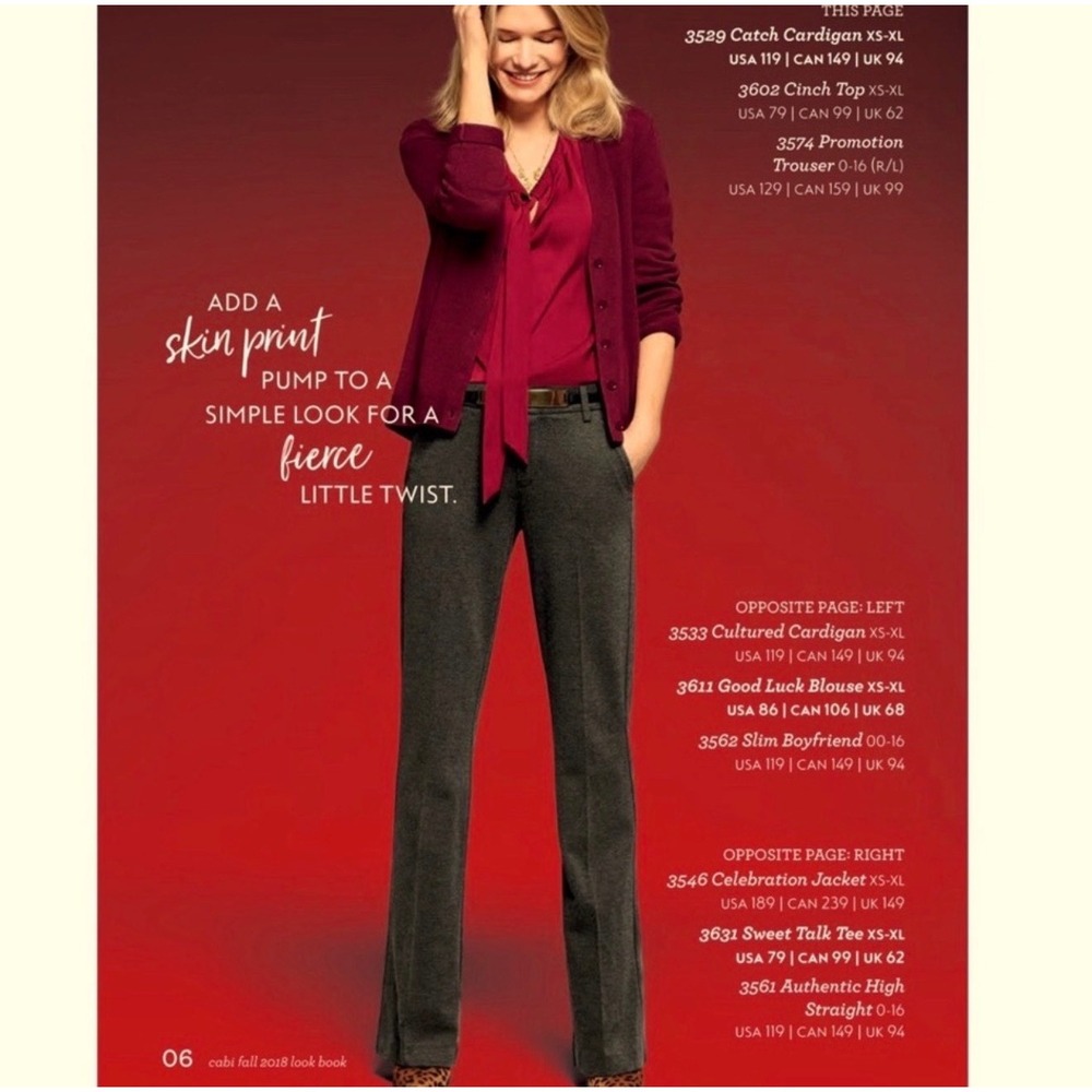 Cabi 3574 Size 12 Promotion Corporate Casual Minimalist Tailored Trouser Pants